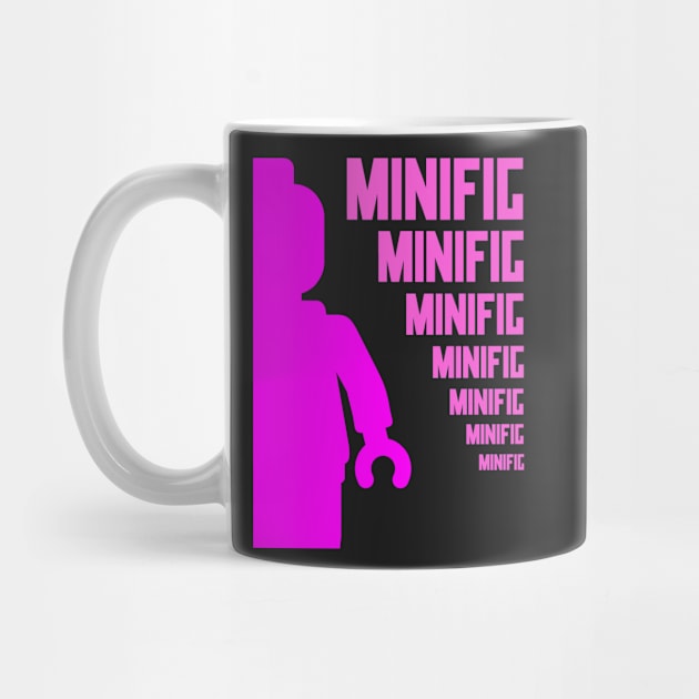 Dark Pink Minifig with MINIFIG text, Customize My Minifig by ChilleeW